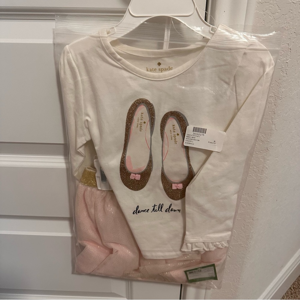 kate spade Cream and Pink Kids Matching Set